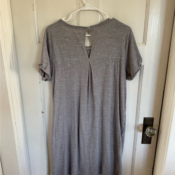 Pact gray organic cotton shirt dress size large - Picture 5 of 7